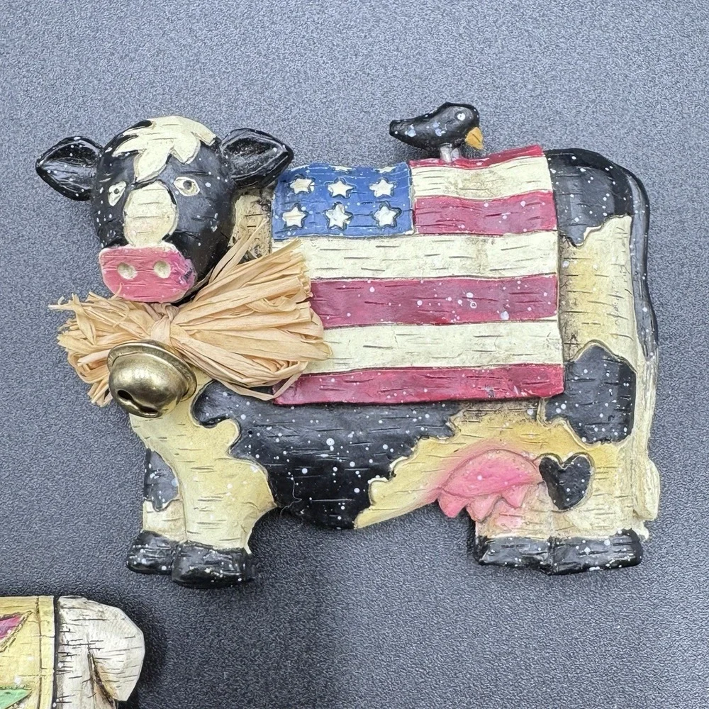 VTG Avon Barnyard Animals Cottagecore Refrigerator Magnets Lot Of 5 Farm Country